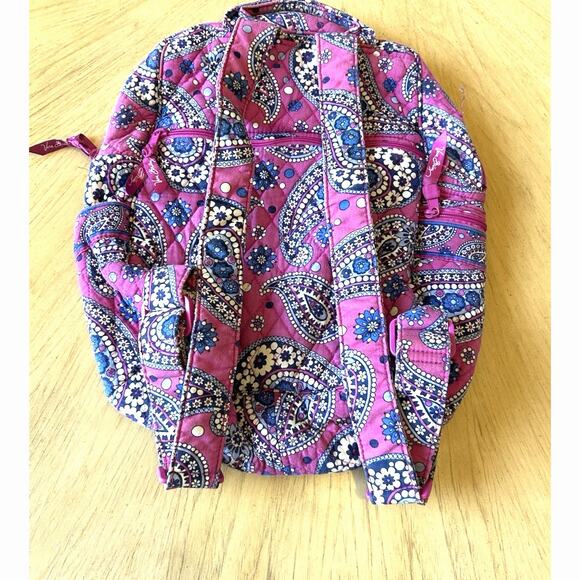 Vera Bradley Backpack Bag Quilted Paisley Floral Campus Boho Hippie L-XL main image 6